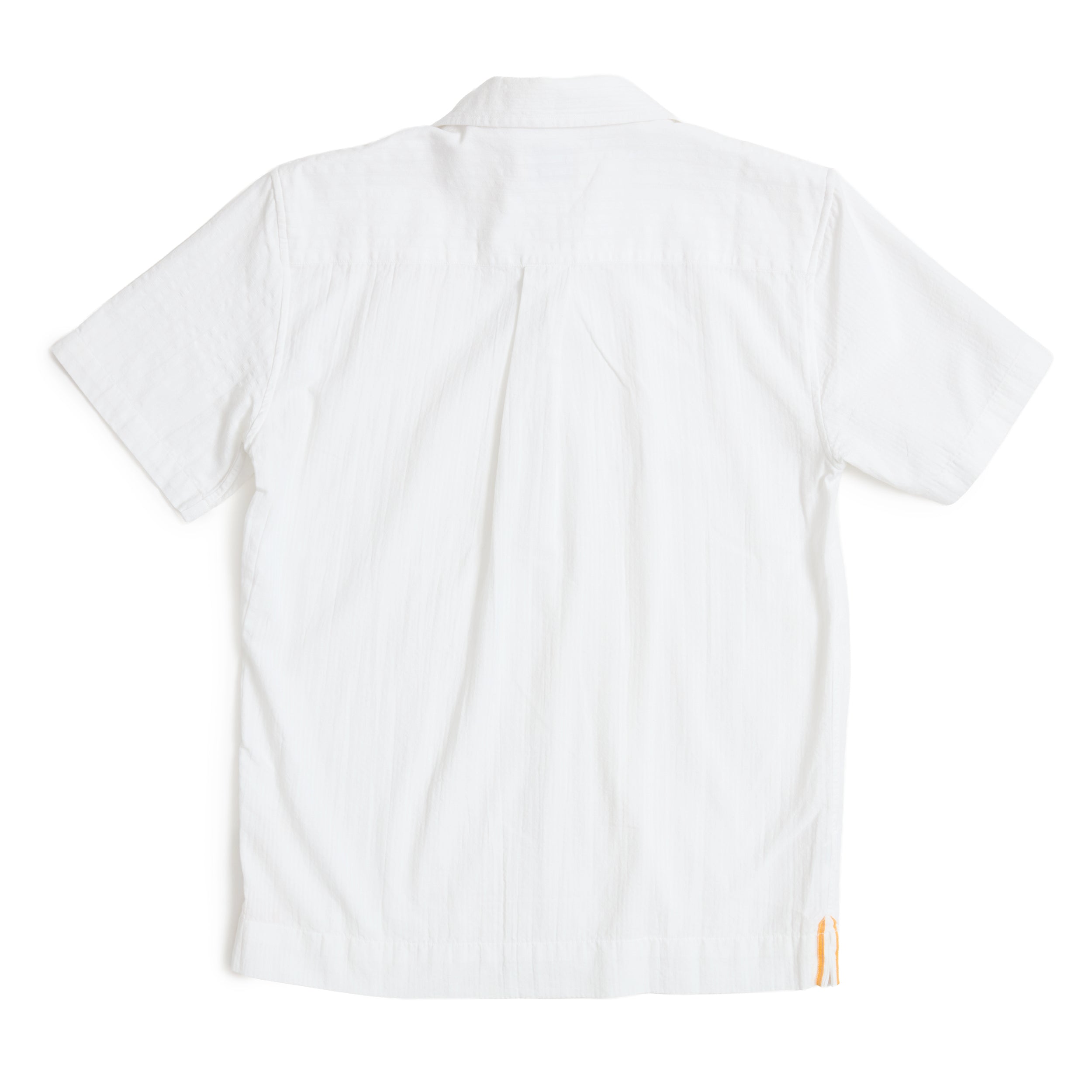 White Seersucker / N°30 Cuban Short Sleeve Shirt