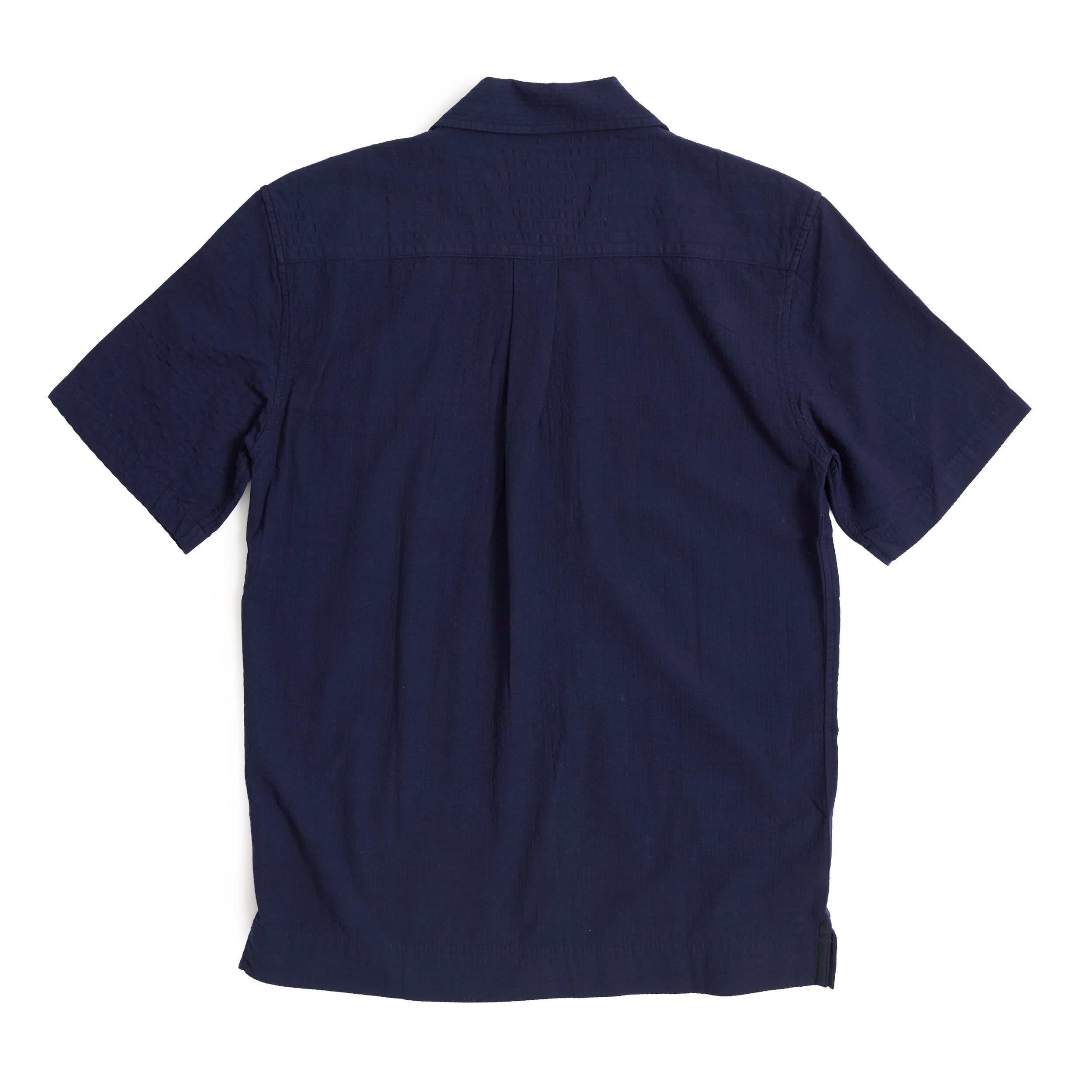 Navy Seersucker / N°30 Cuban Short Sleeve Shirt