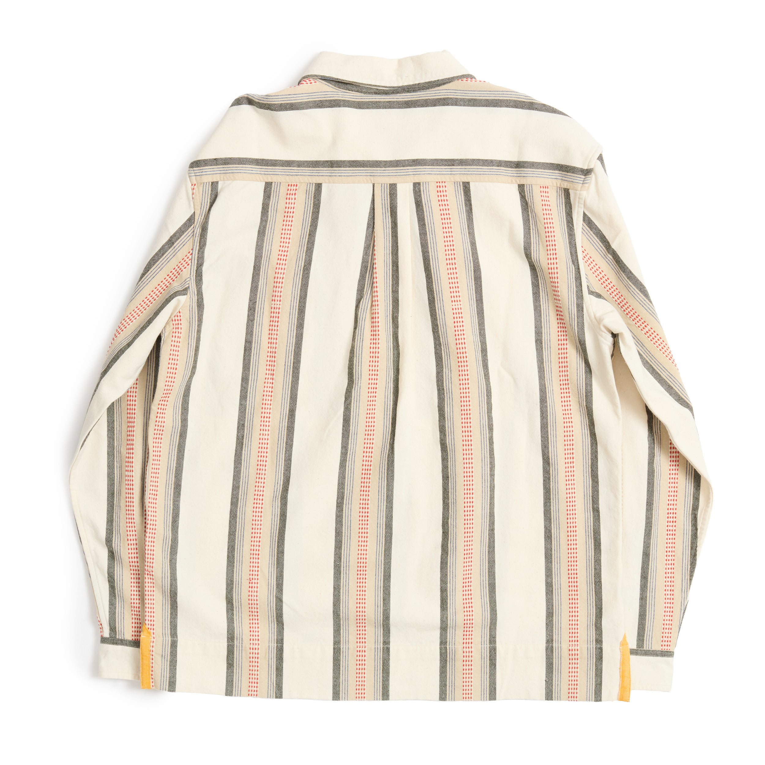 Orange Green Jacquard / N°180 Collared Half Zip L/S Shirt