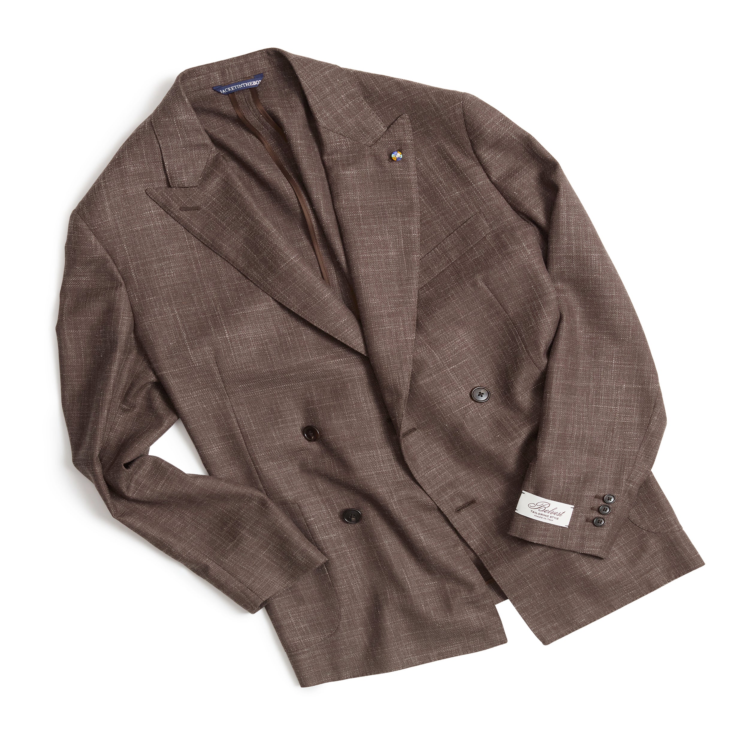 Brown Wool Silk DB Blazer  / Jacketinthebox