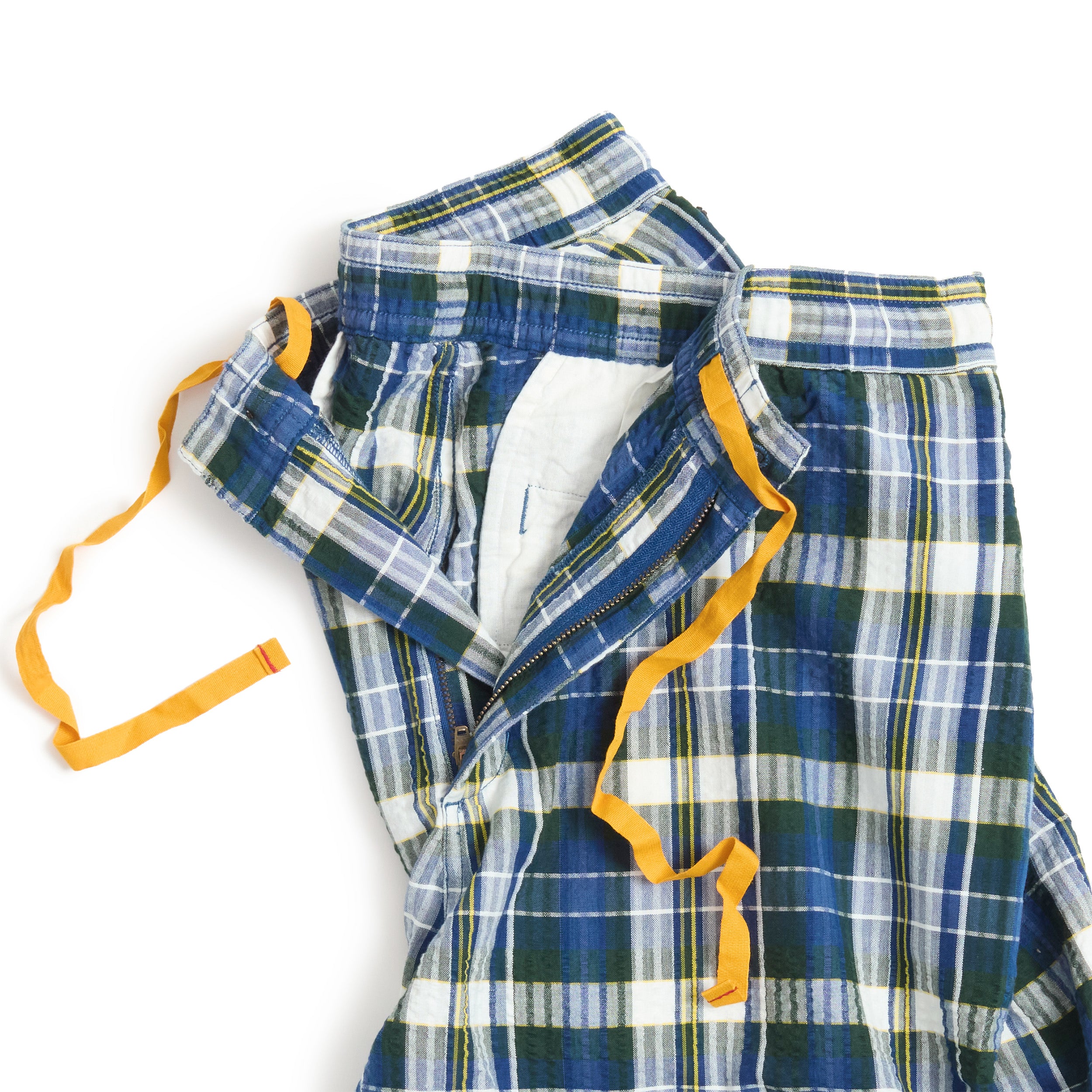 Navy Madras Check / N°165 LAX Drawstring Shorts