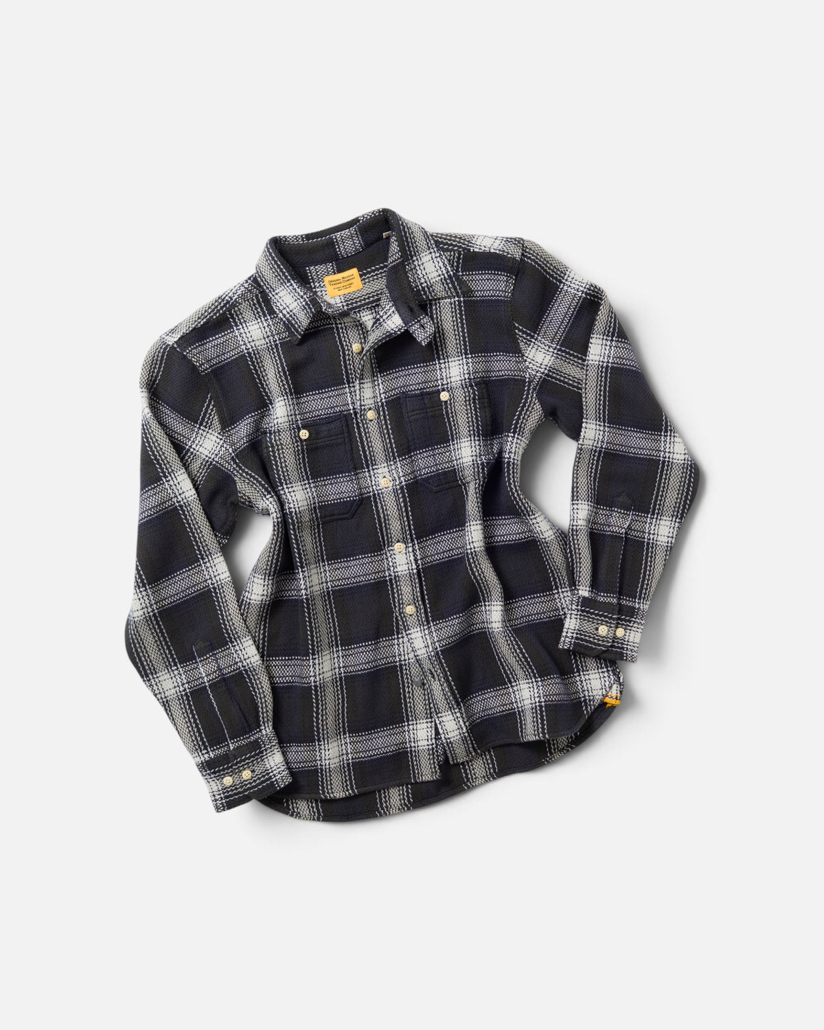 Navy Olive Chevron Weave / N°240 Utility Shirt