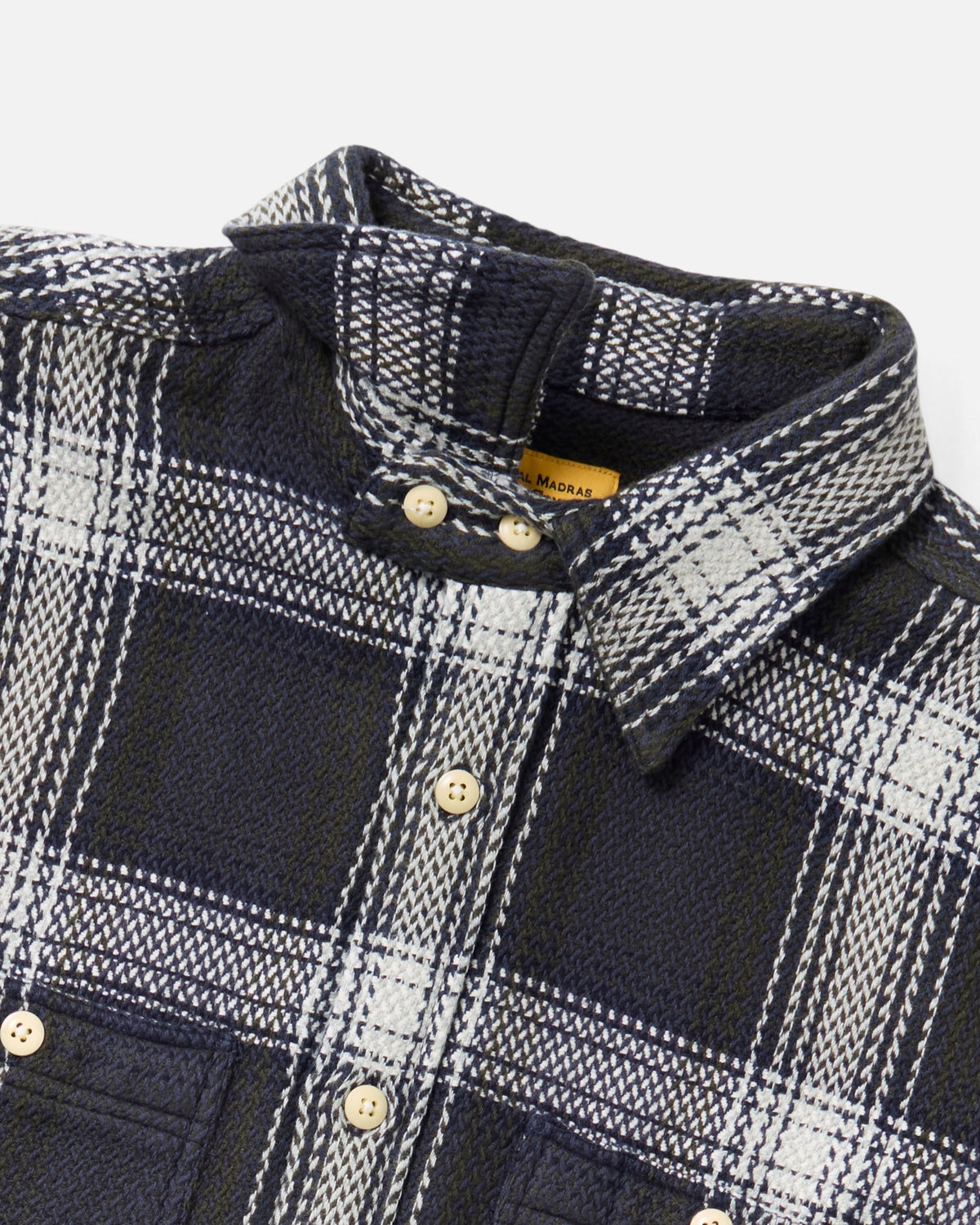 Navy Olive Chevron Weave / N°240 Utility Shirt