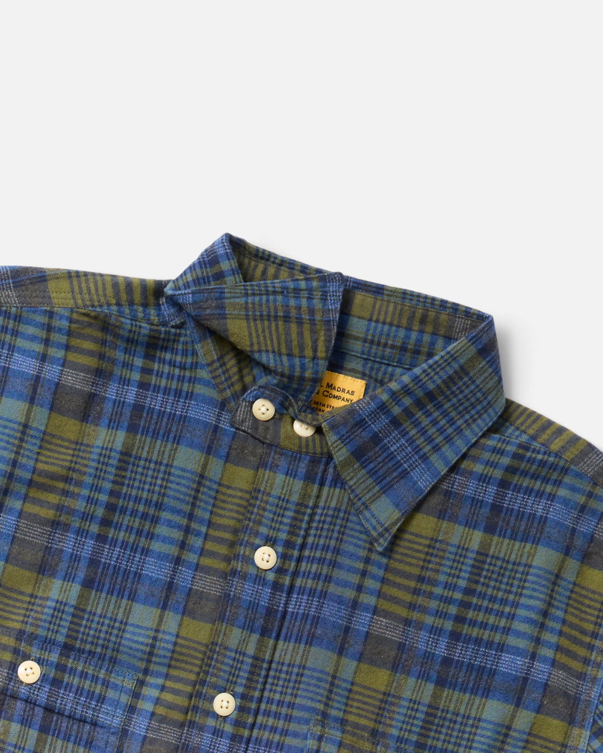 Indigo Winter Madras / N°240 Utility Shirt