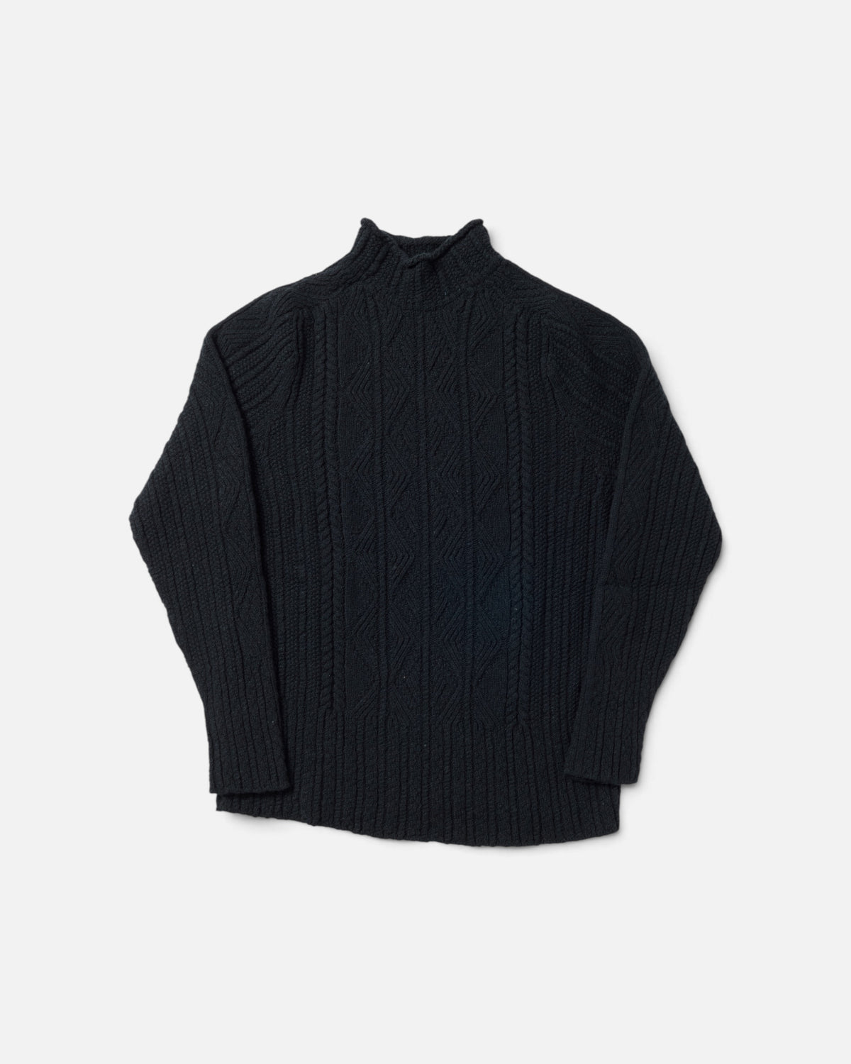 Black Original Aran T/N Sweater
