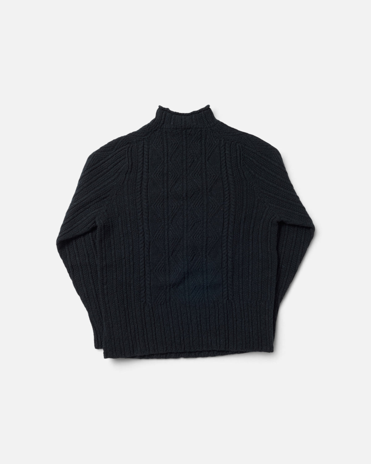 Black Original Aran T/N Sweater