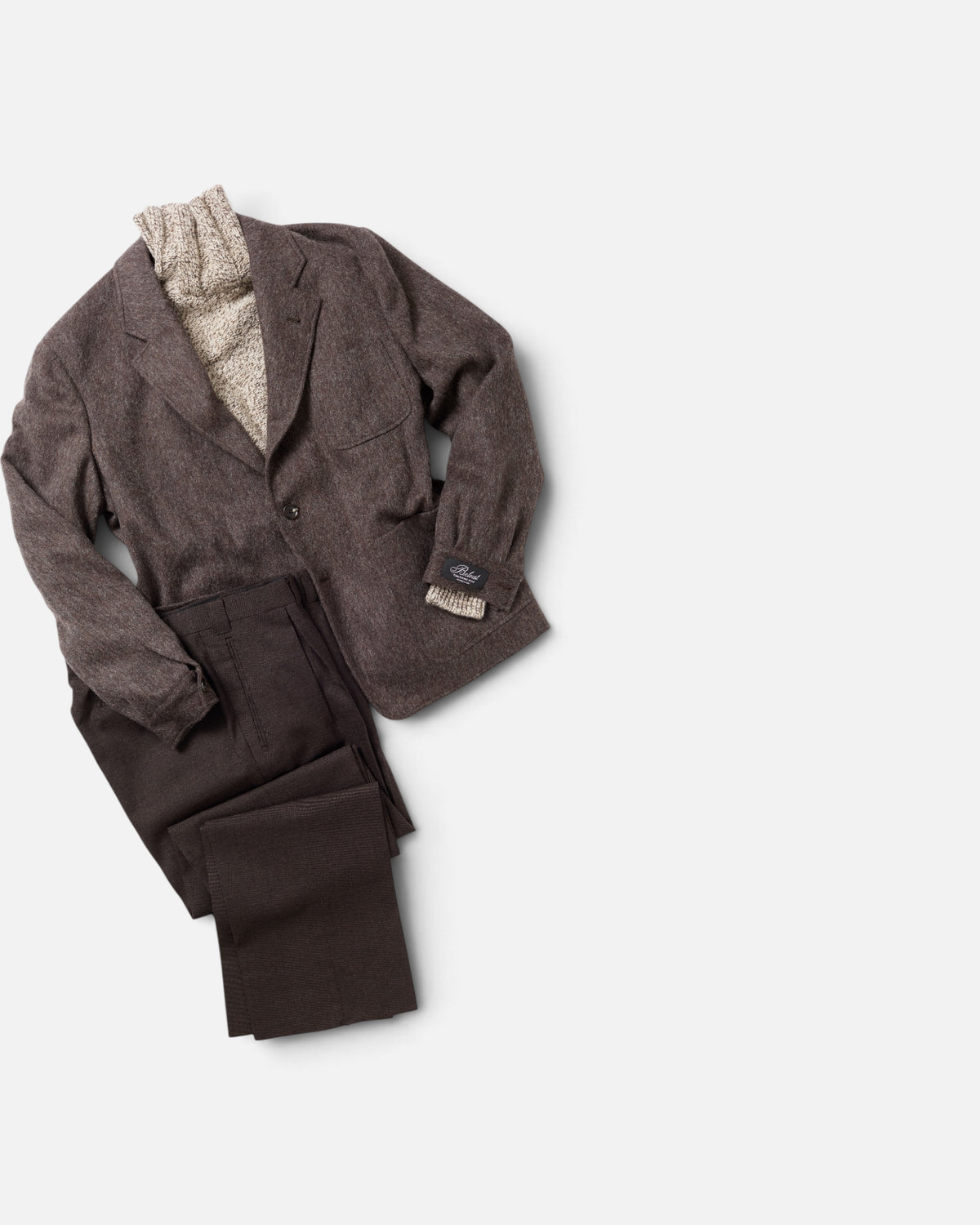 Brown 100% Cashmere R/N Sweater