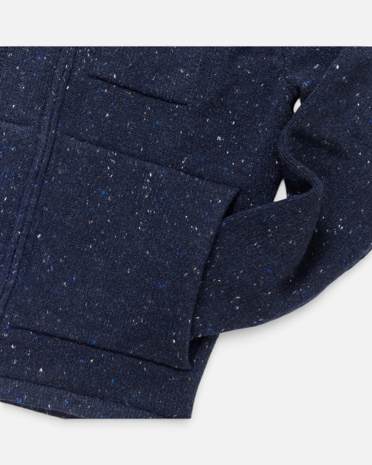 Navy Fleck Lifeline Full Zip Sweater