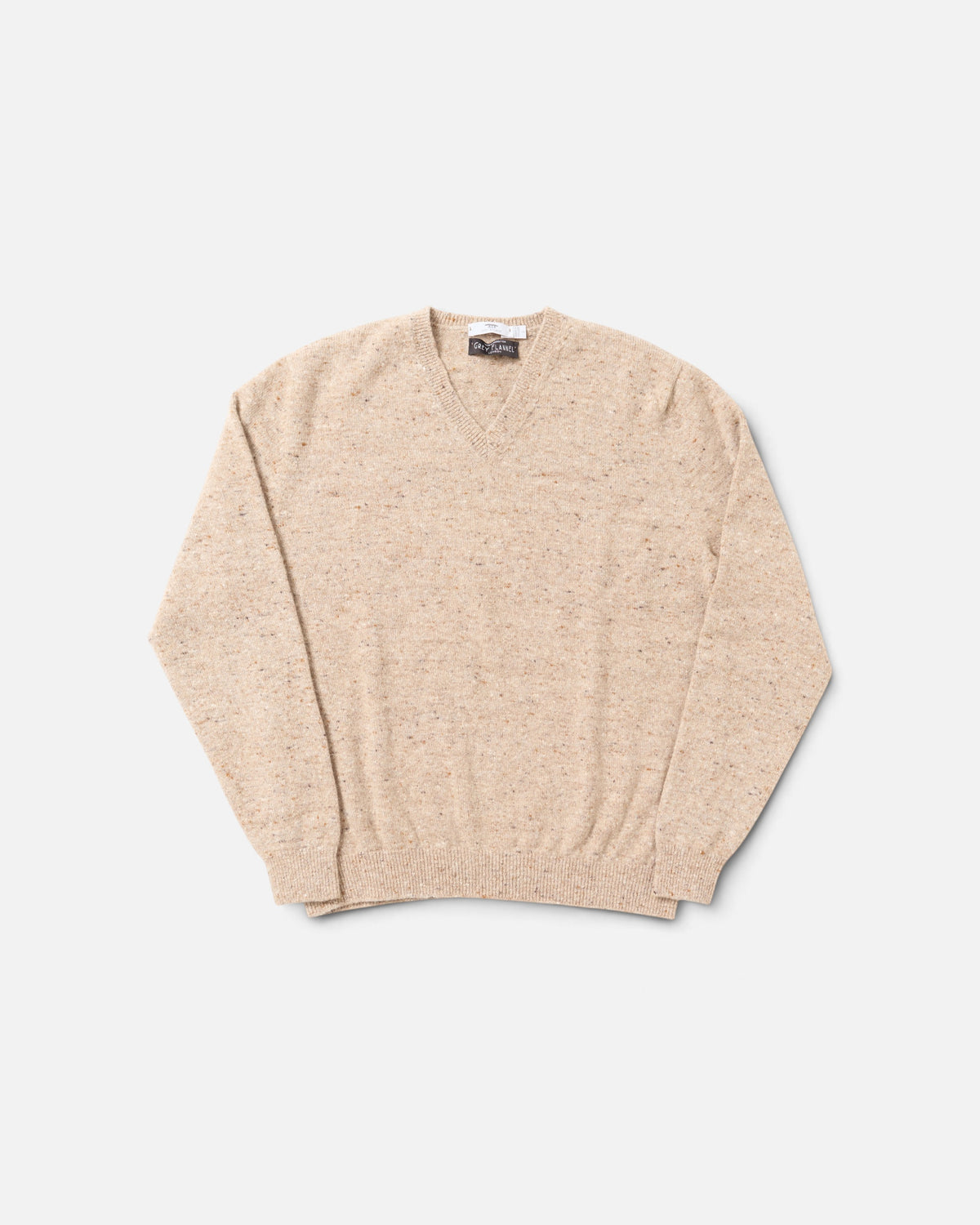 Tan Classic V-Neck Sweater