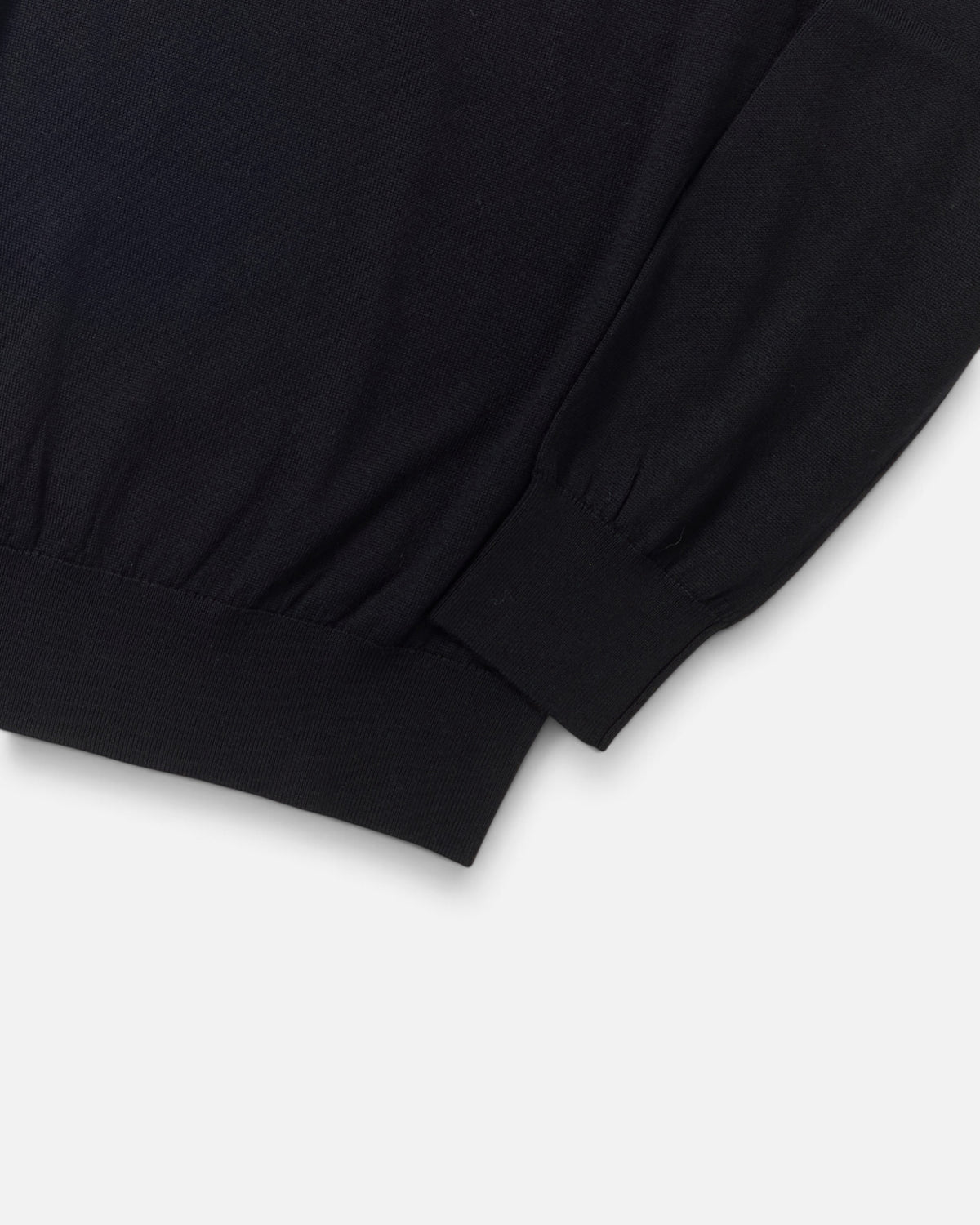 Black Wool Long Sleeve Roll Neck Sweater