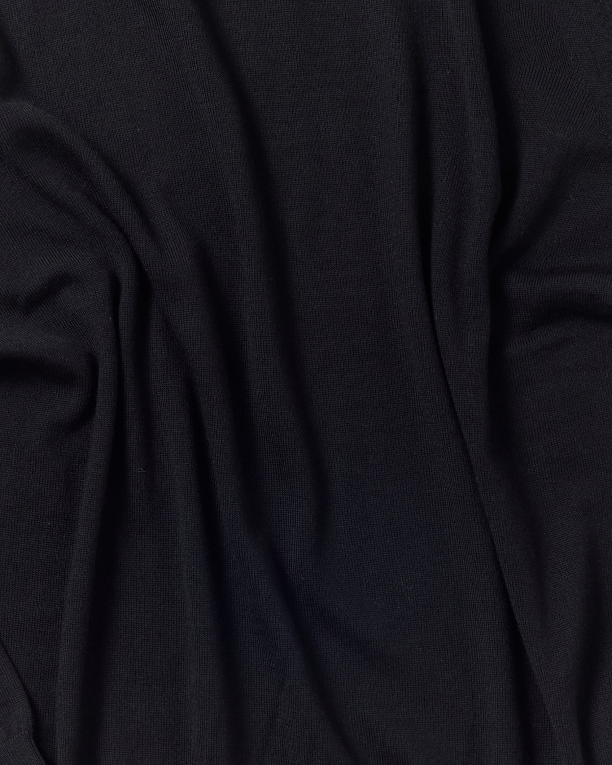 Black Wool Long Sleeve Roll Neck Sweater