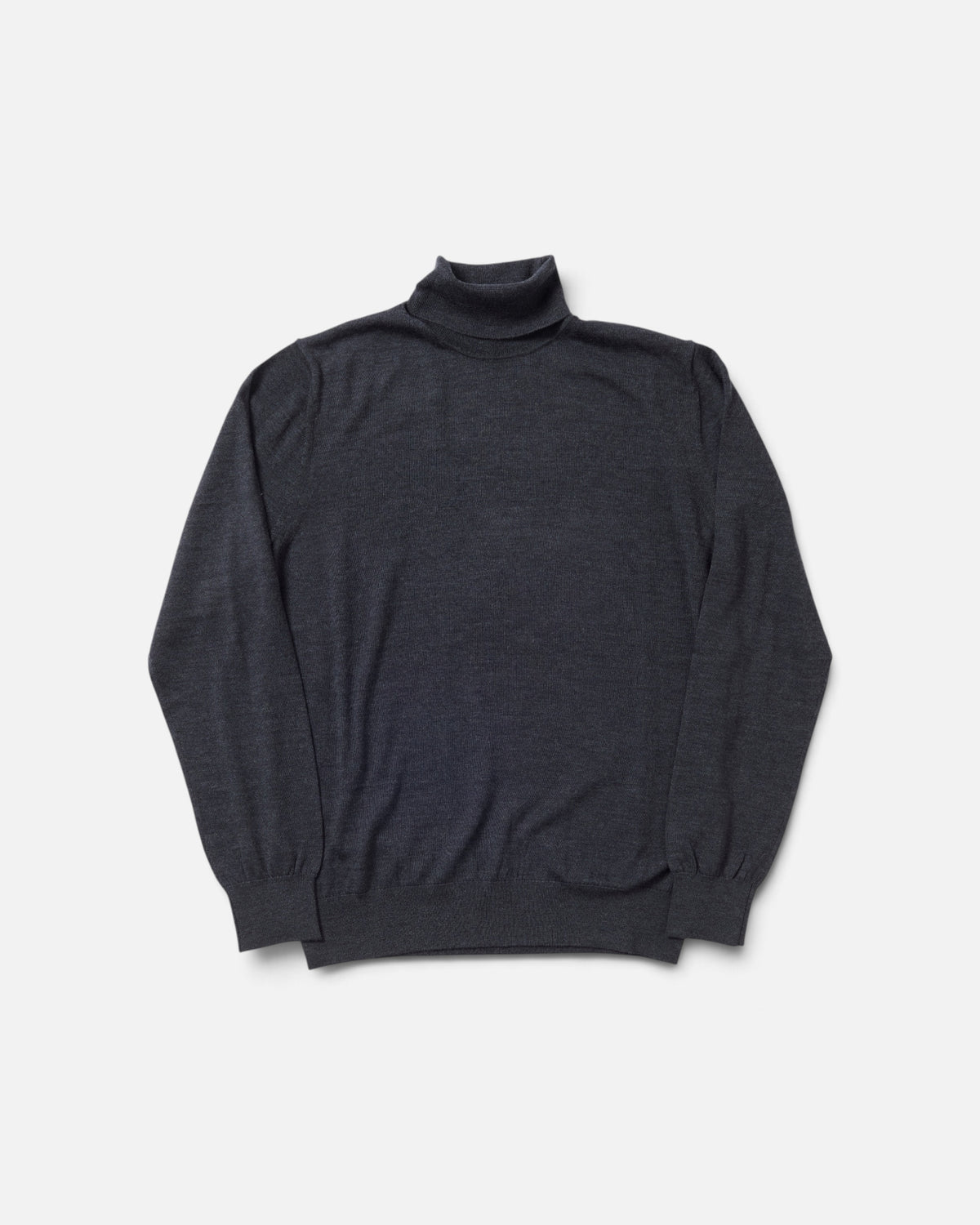 Anthracite Wool Long Sleeve Roll Neck Sweater