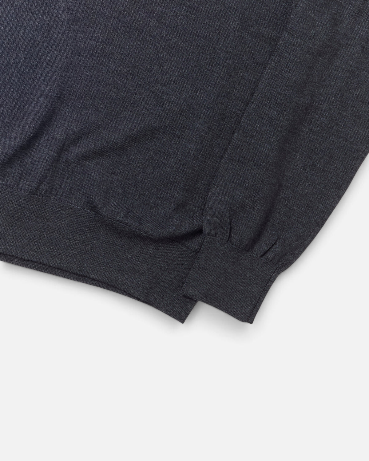 Anthracite Wool Long Sleeve Roll Neck Sweater