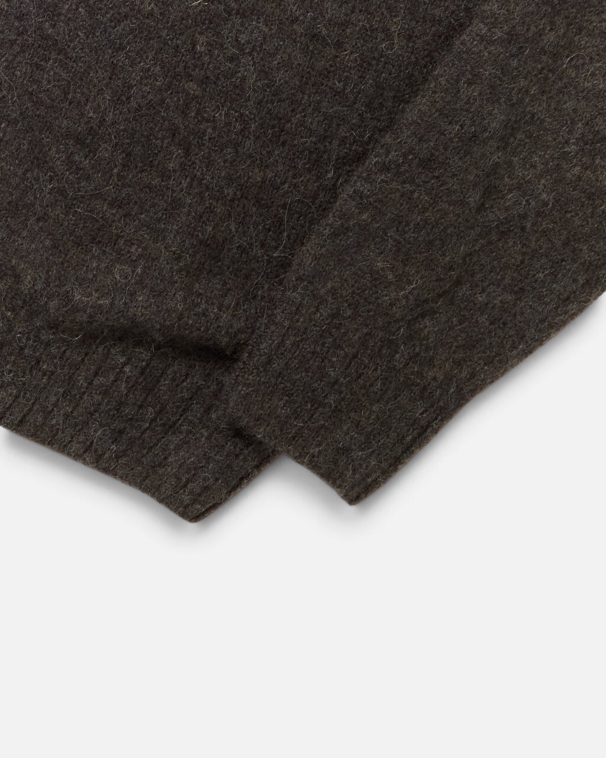 Marrone Alpaca Saddle Crewneck Sweater