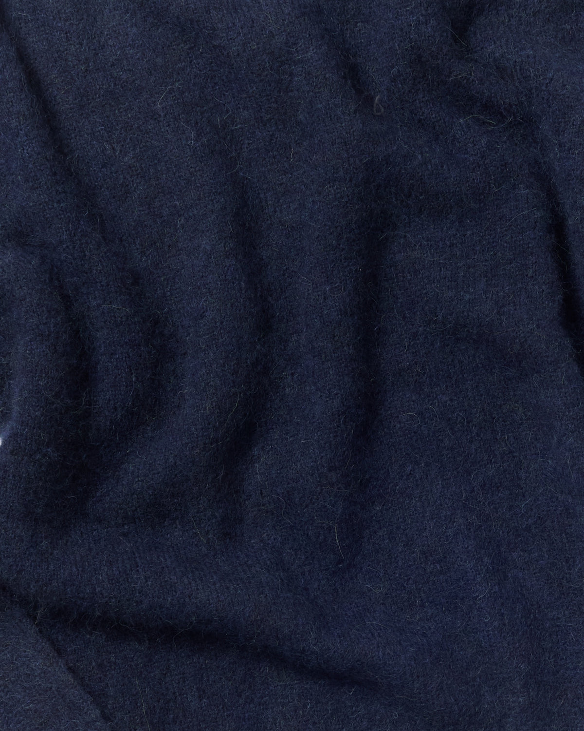 Navy Alpaca Saddle Crewneck Sweater