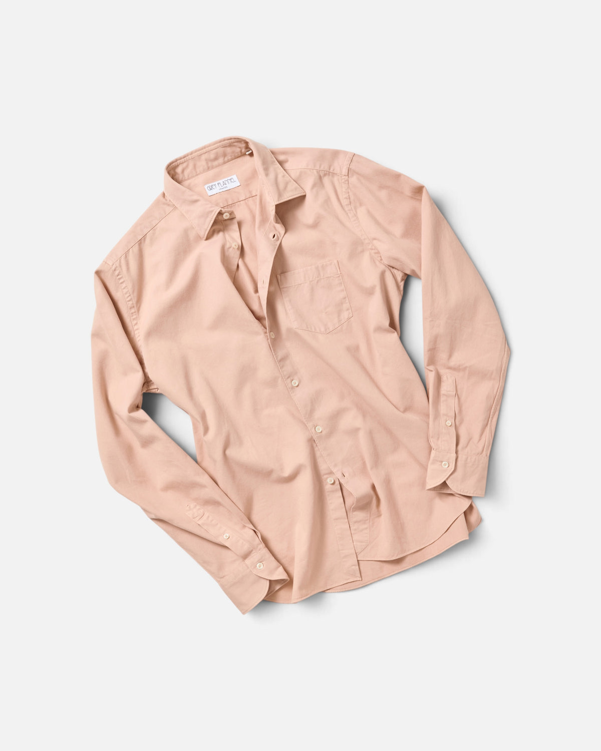 Dusty Pink Twill Point Collar Shirt