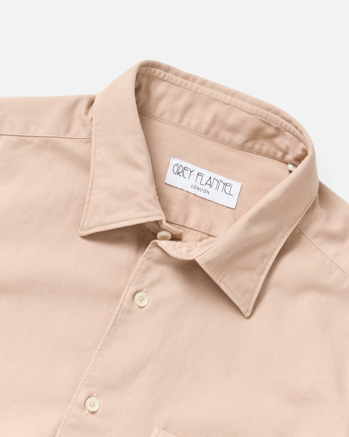 Dusty Pink Twill Point Collar Shirt