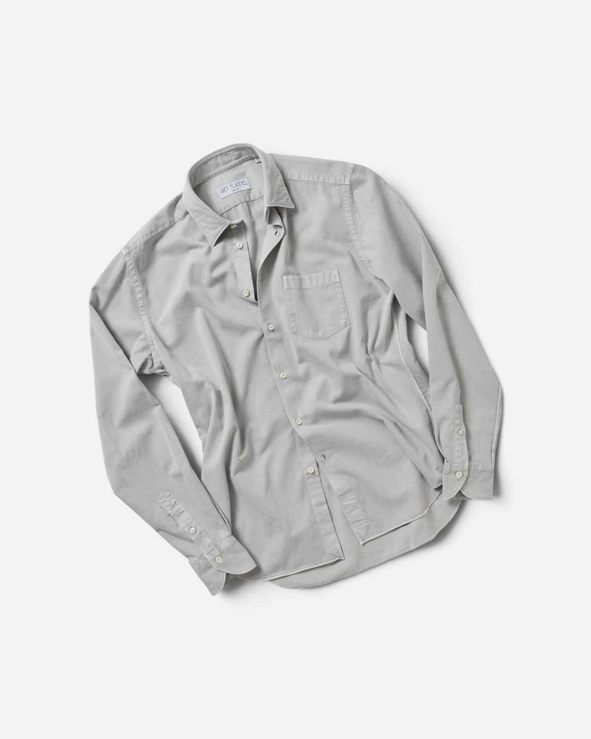 Graphite Dyed Twill Point Collar Shirt