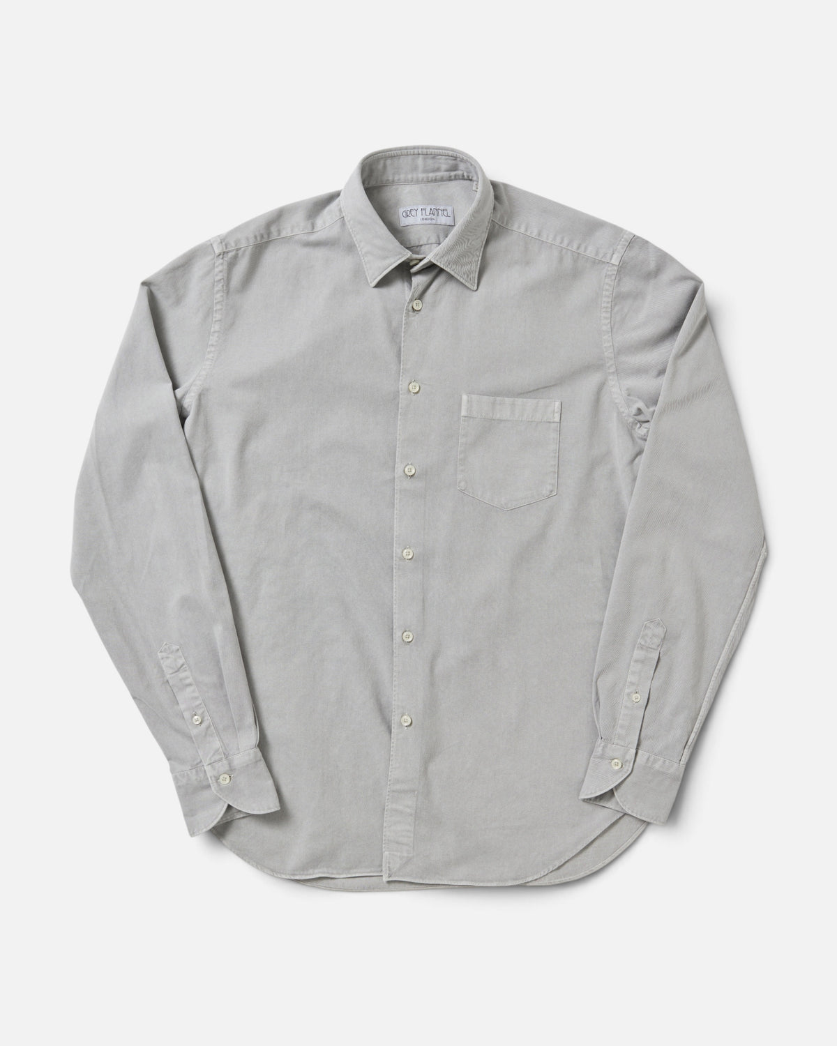 Graphite Dyed Twill Point Collar Shirt