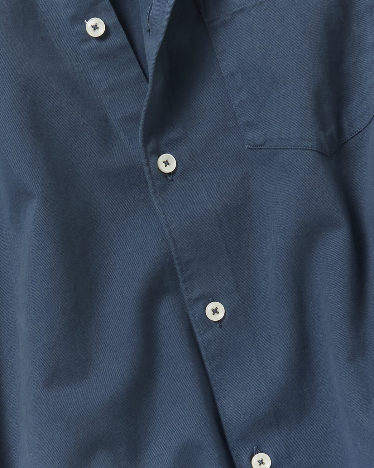 Dusk Blue Twill Point Collar Shirt