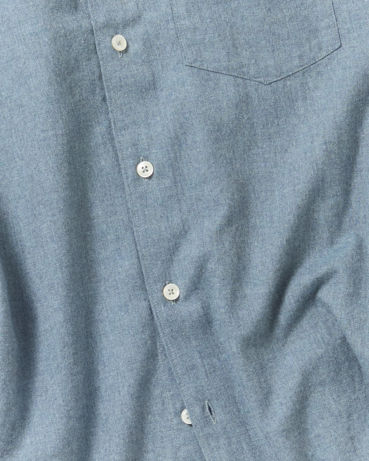 Duck Egg Blue Flannel Point Collar Shirt