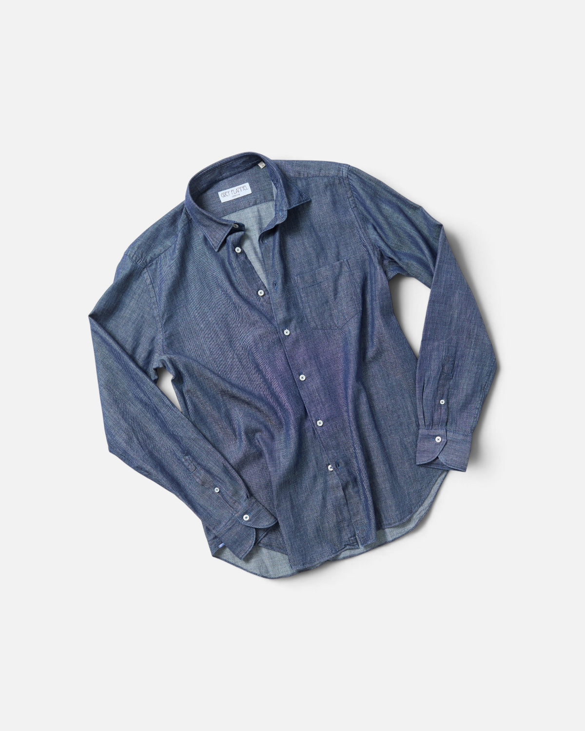 Dark Chambray Point Collar Shirt