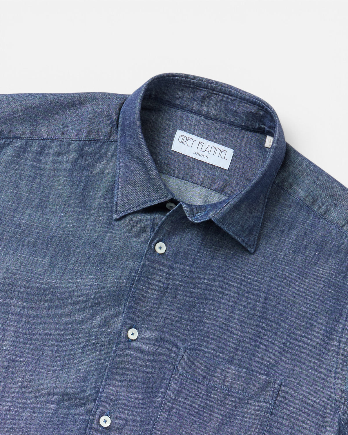 Dark Chambray Point Collar Shirt