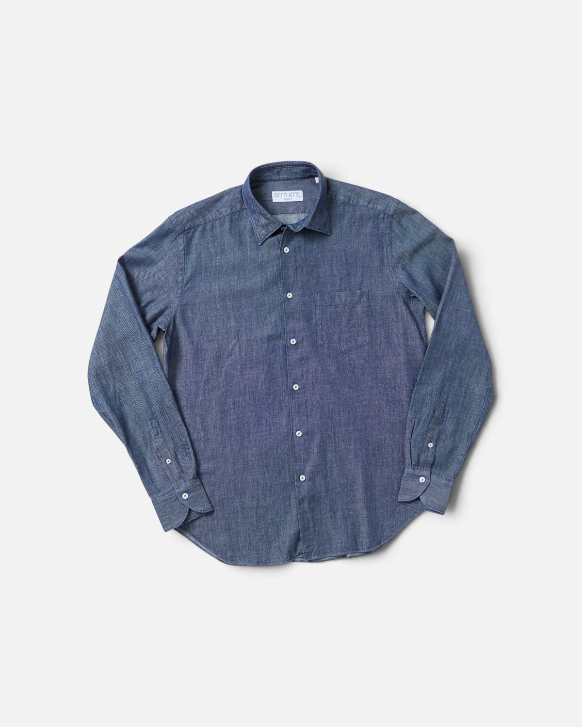 Dark Chambray Point Collar Shirt