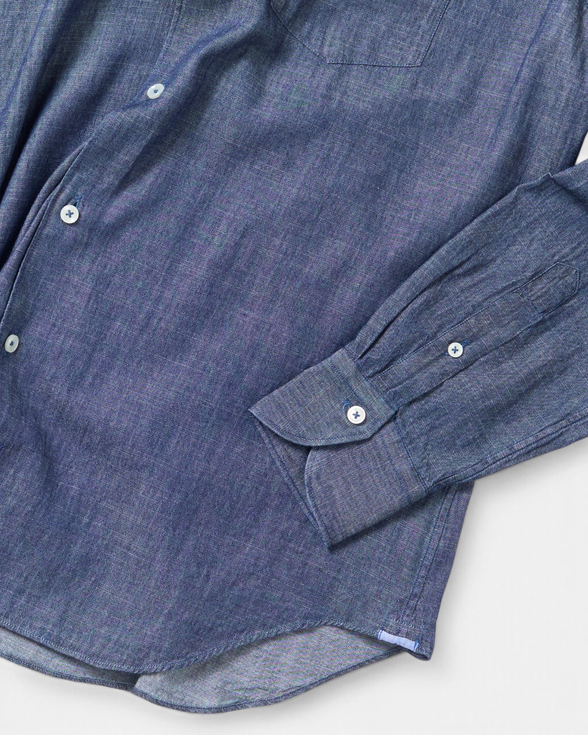 Dark Chambray Point Collar Shirt