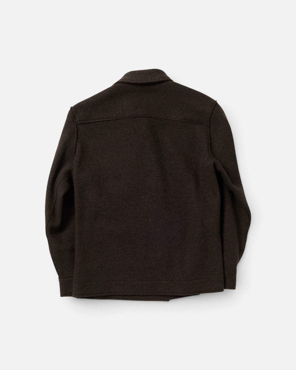 Brown Boucle Wool Chore Jacket