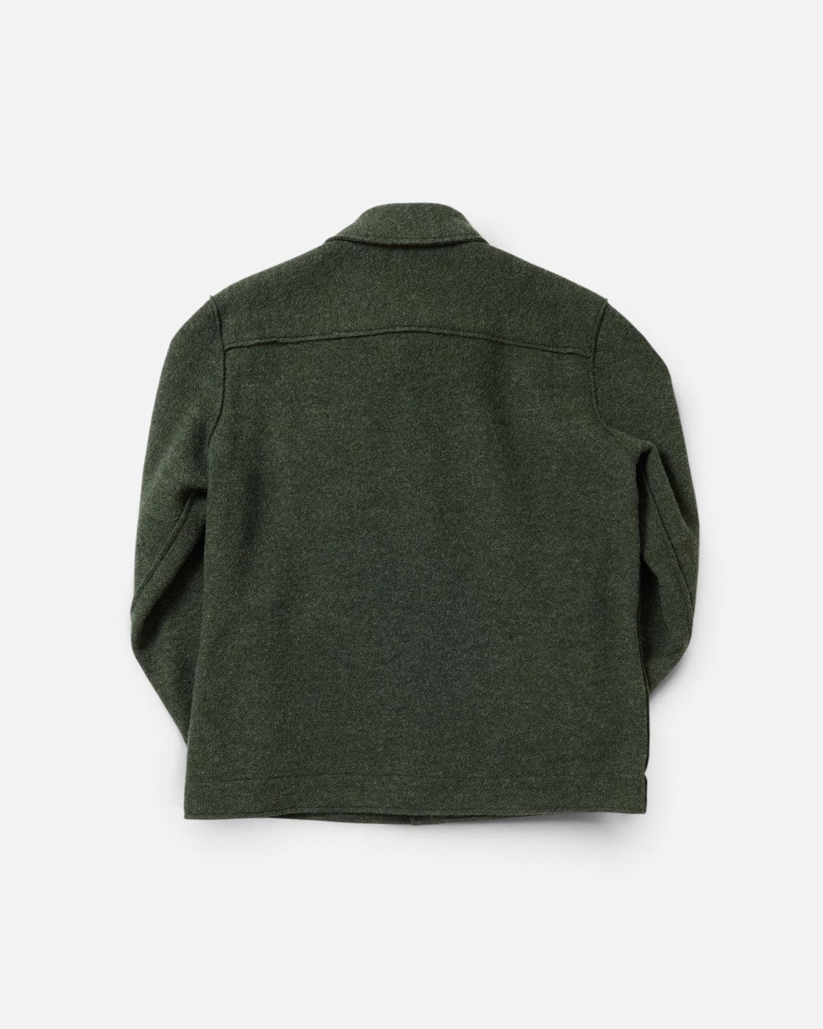 Green Boucle Wool Chore Jacket