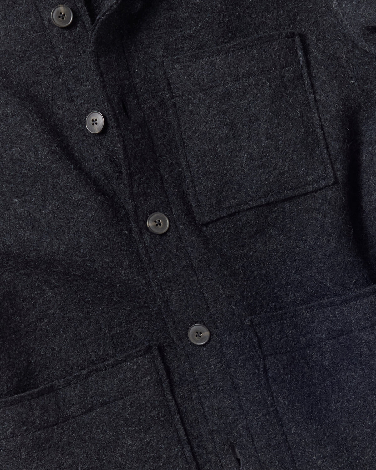 Charcoal Boucle Wool Chore Jacket