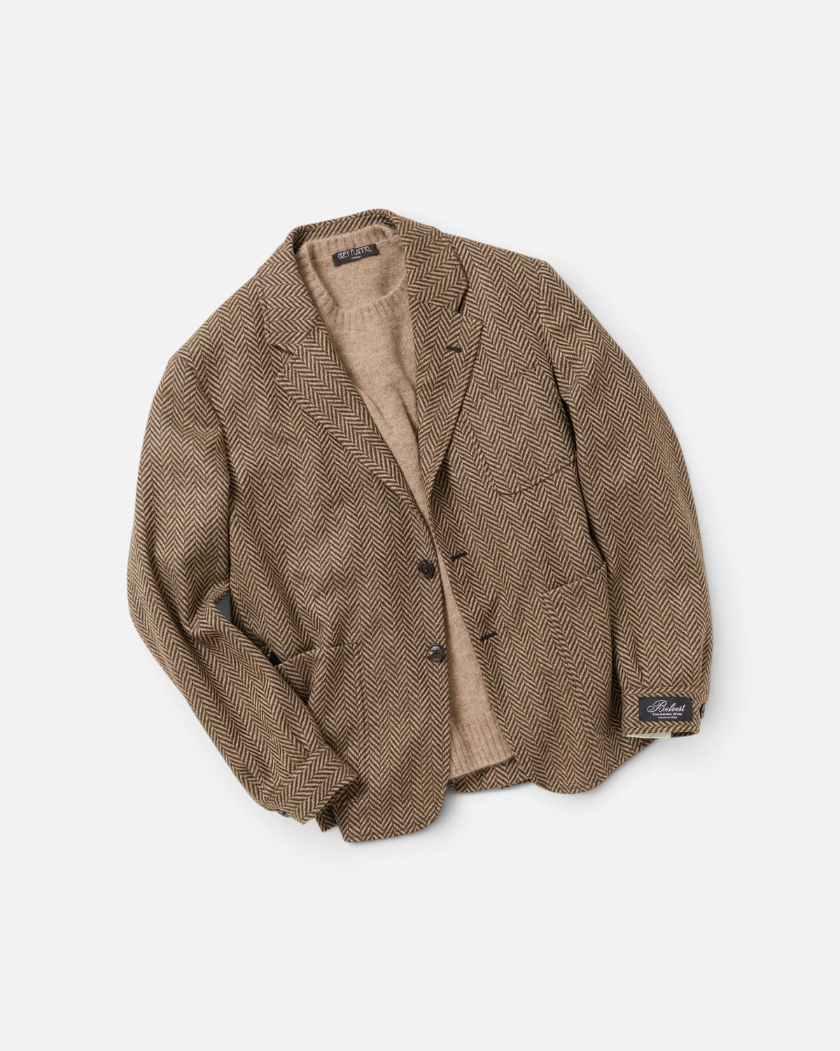 Brown Herringbone Leisure Jacket