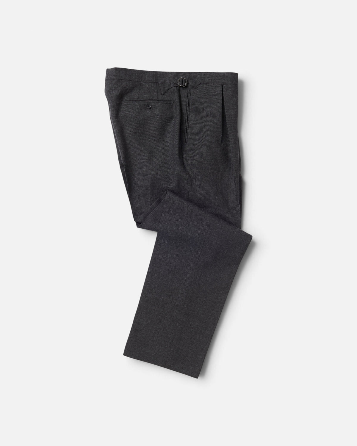 Charcoal Winter Hopsack Drape Trouser