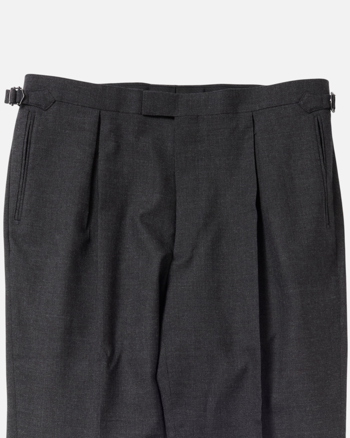 Charcoal Winter Hopsack Drape Trouser