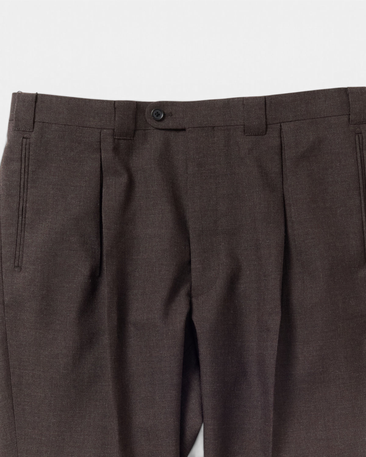 Brown Winter Hopsack Drape Trouser