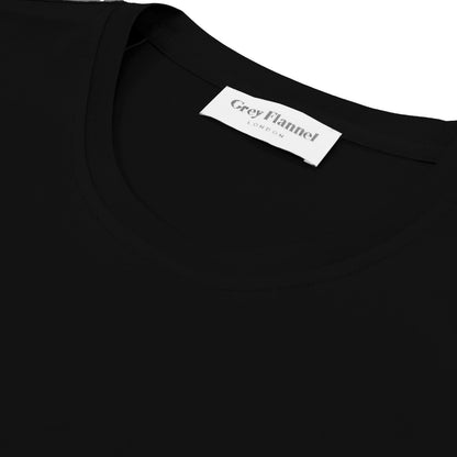 Black Mercerised Crew Neck T-Shirt