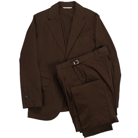 Brown Cotton Gabardine Suit