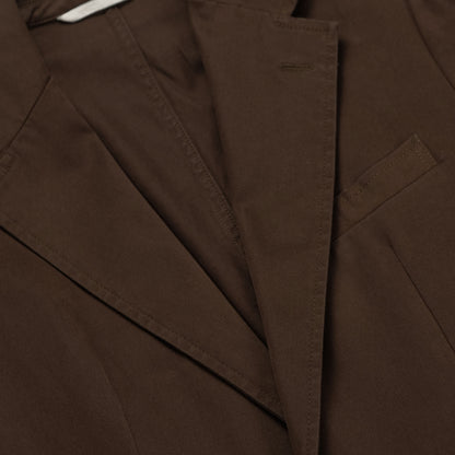 Brown Cotton Gabardine Suit