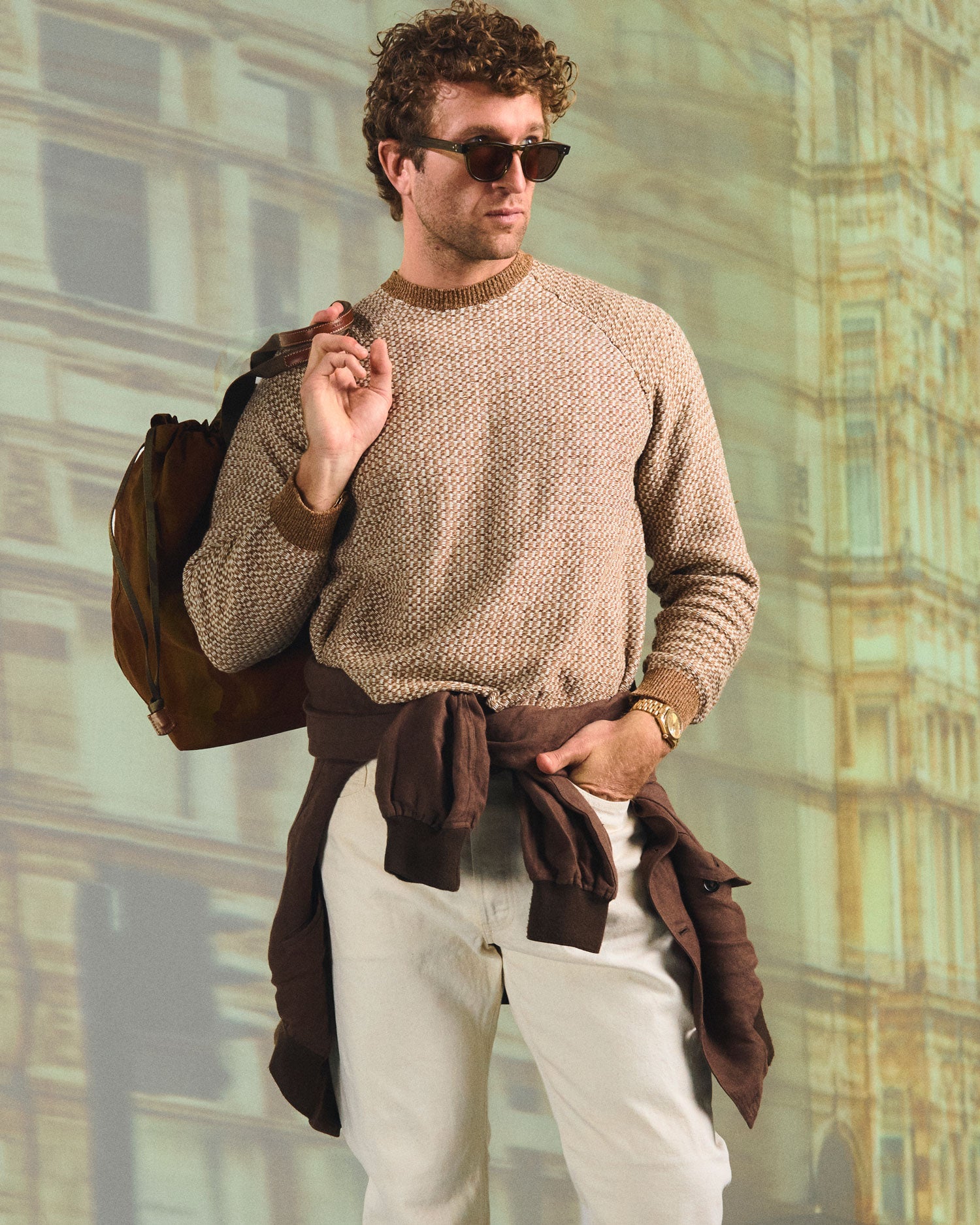 Brown Tonnta Raglan Sweater