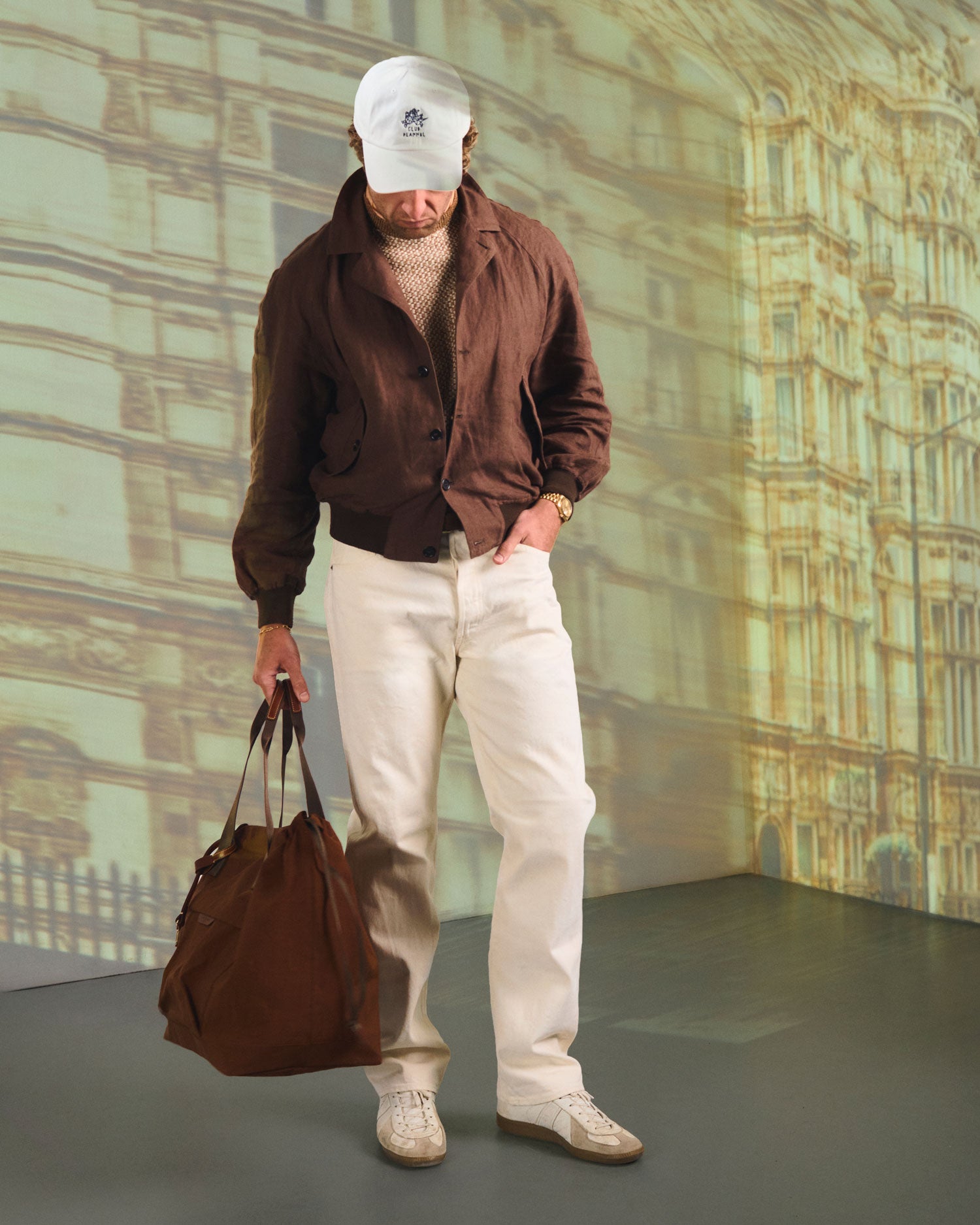 Brown Irish Linen Vale Jacket