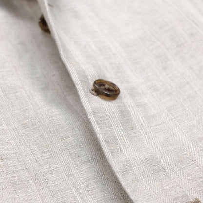 Beige Hemp Herringbone Blazer / Jacketinthebox