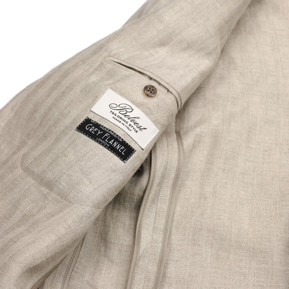 Beige Hemp Herringbone Blazer / Jacketinthebox