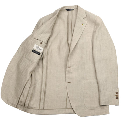 Beige Hemp Herringbone Blazer / Jacketinthebox