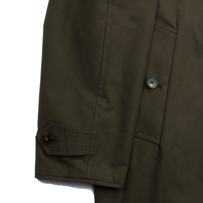 Olive Dogstooth Reversible Raglan Overcoat