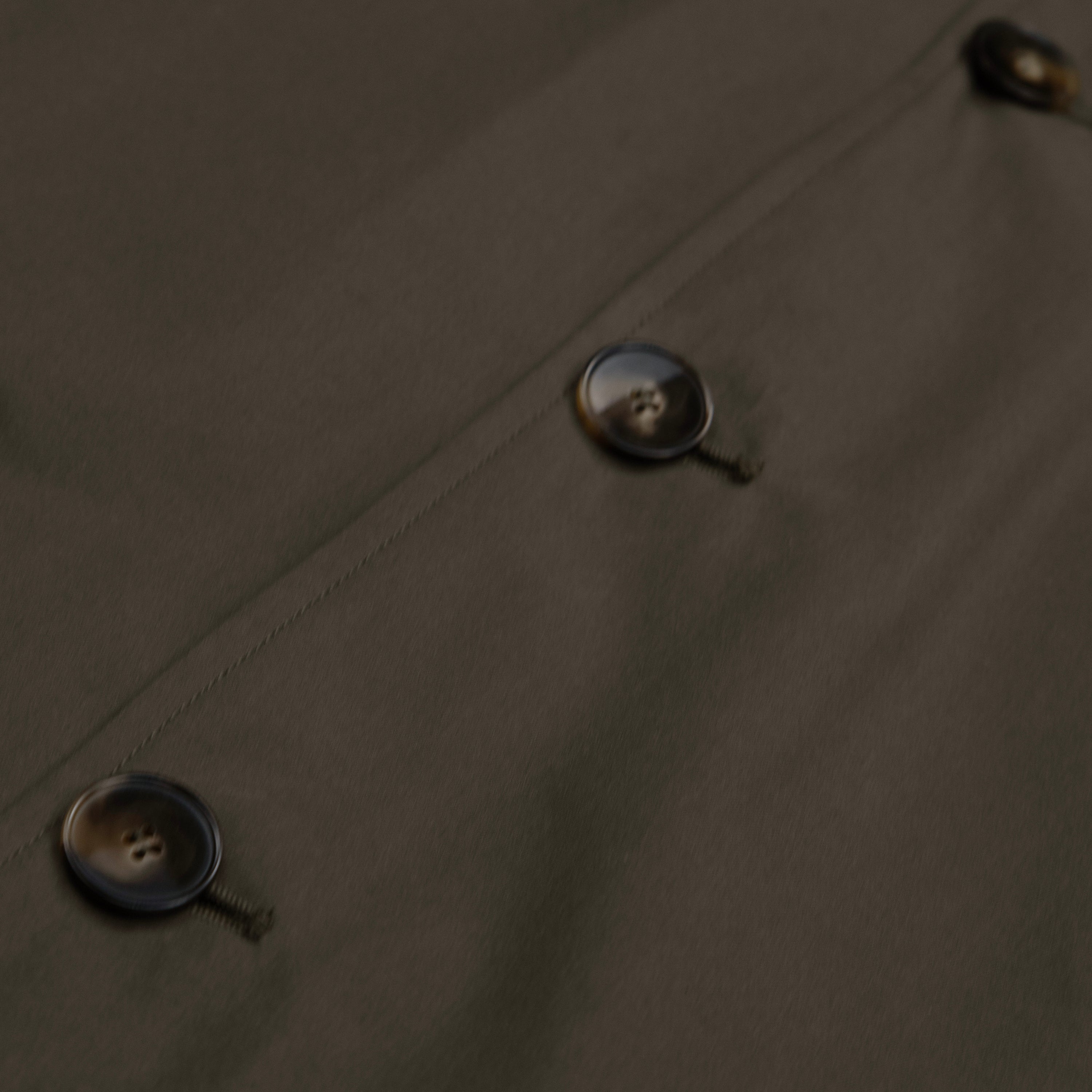 Olive Dogstooth Reversible Raglan Overcoat