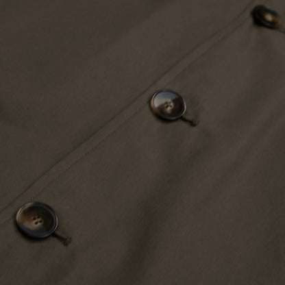 Olive Dogstooth Reversible Raglan Overcoat