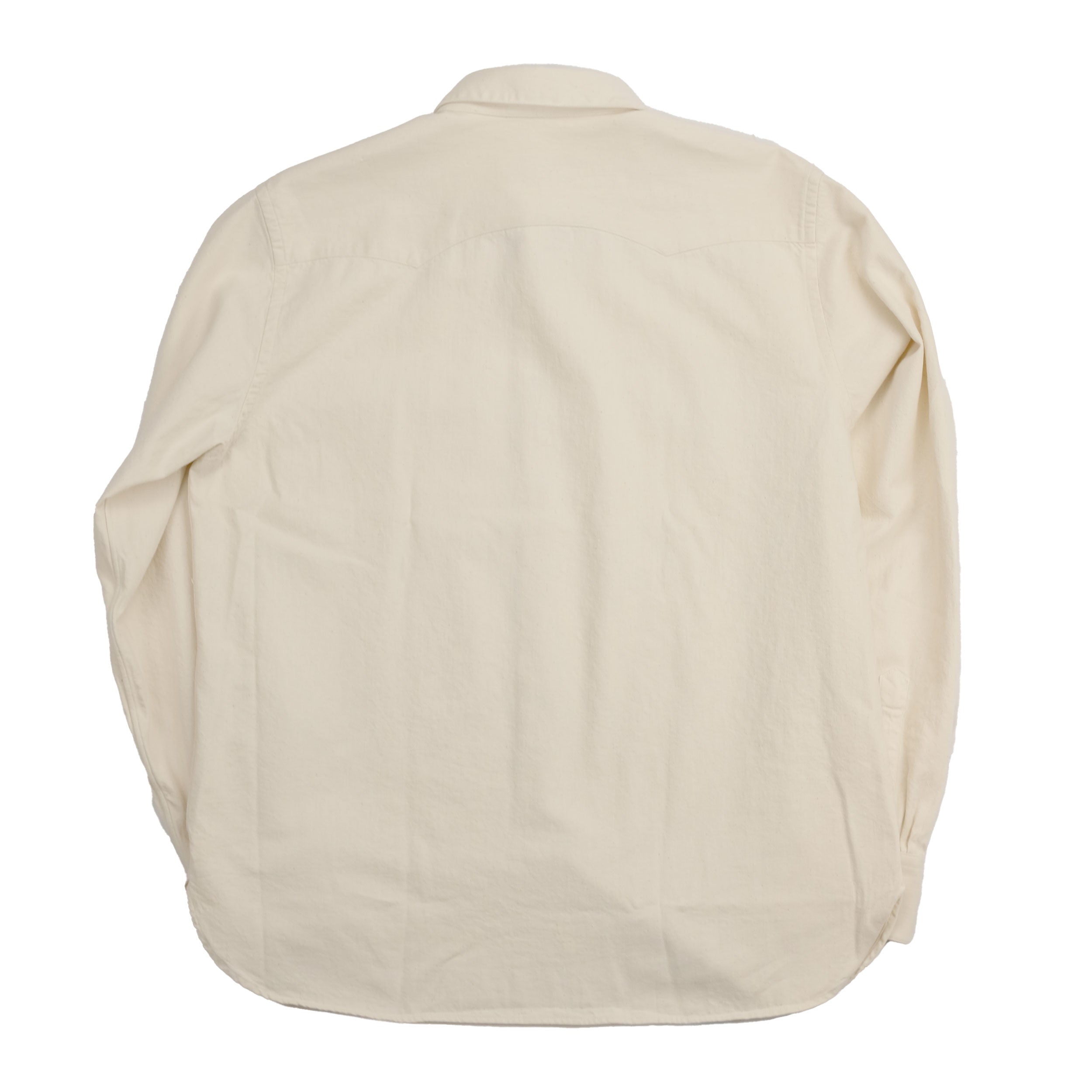 Heavy Ecru Cotton Western Shirt