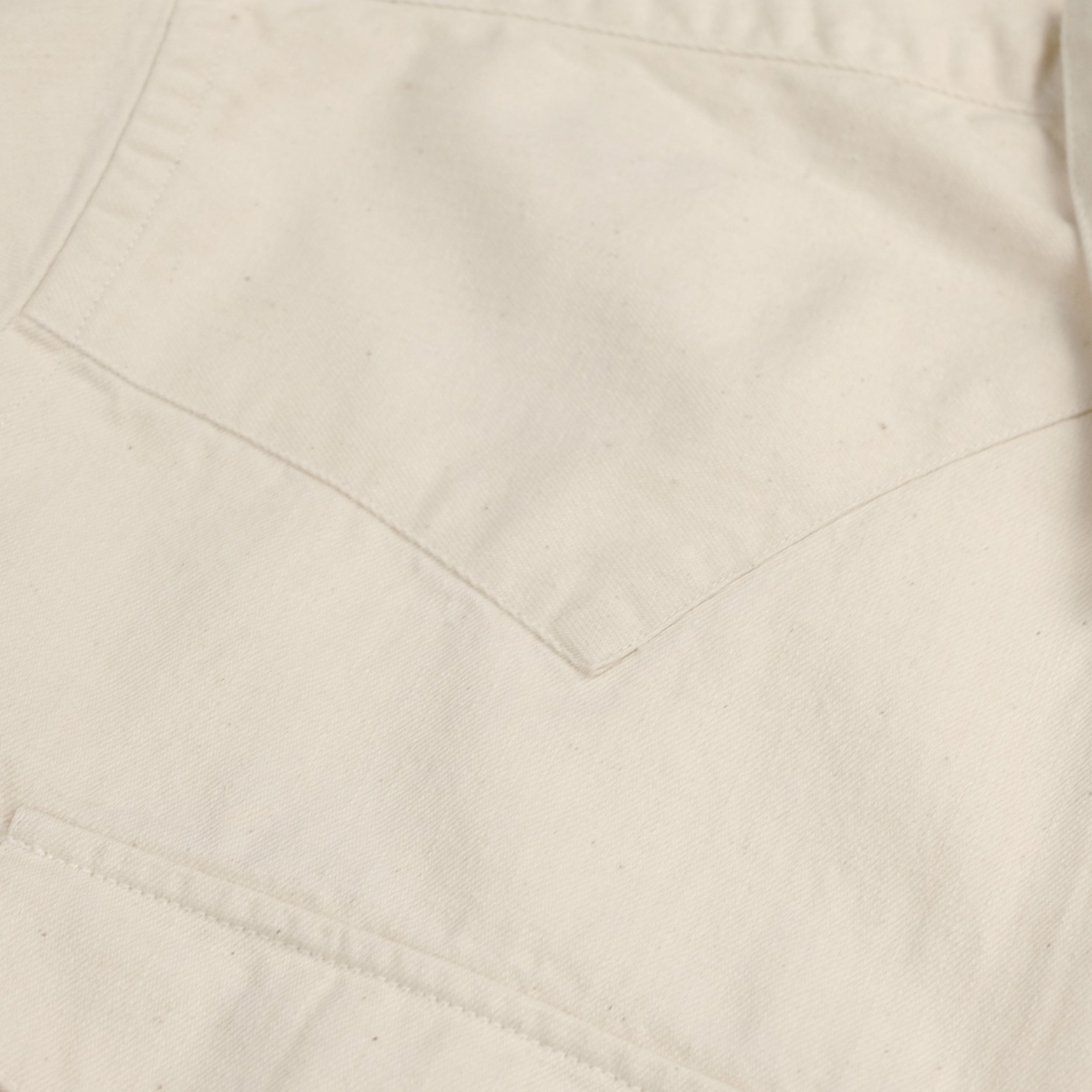 Heavy Ecru Cotton Western Shirt
