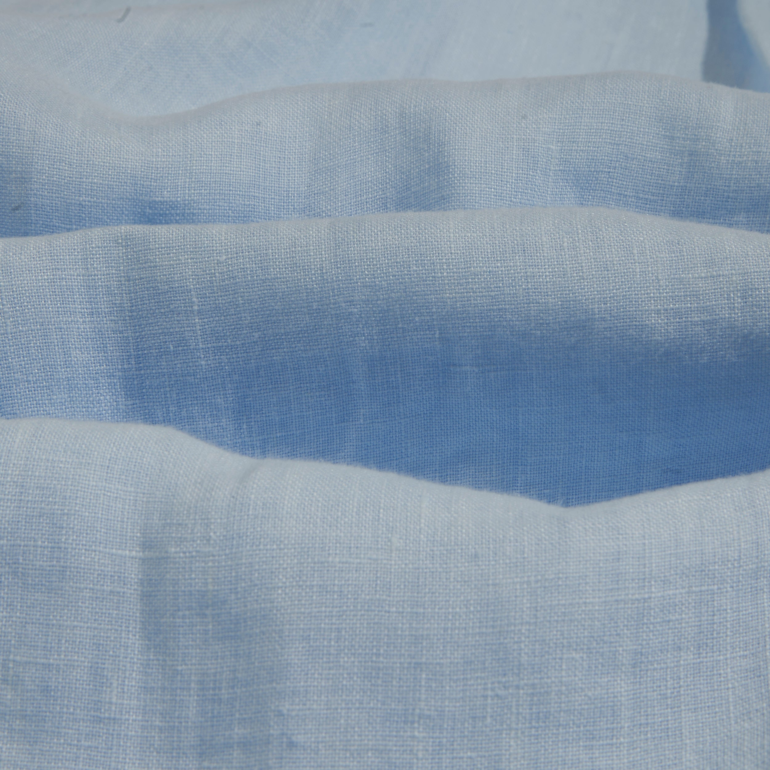 Sky Garment Dyed Collarless Linen Shirt